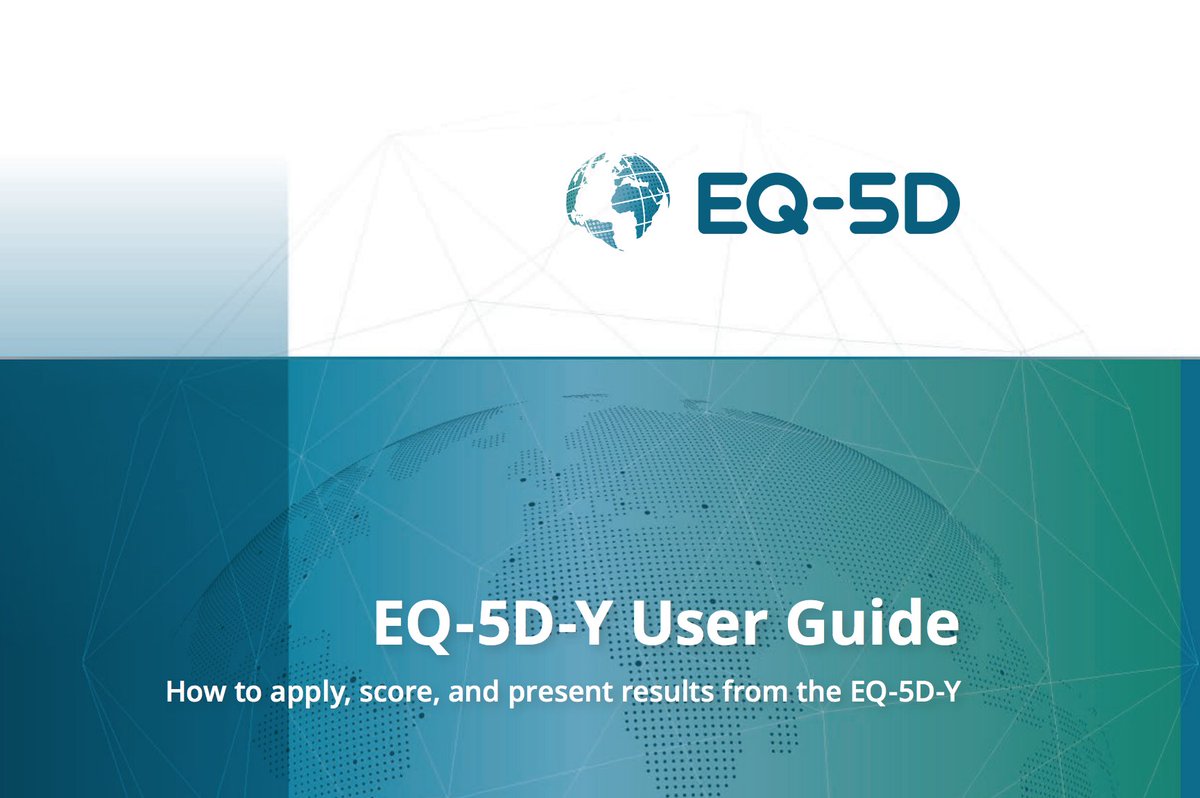 The updated EQ-5D-Y user guide is now available to download. It provides information on how to analyse, score and present results from the youth version of EQ-5D. All sections have been updated with the latest developments in EQ-5D-Y research. #EQ5D euroqol.org/publications/u…
