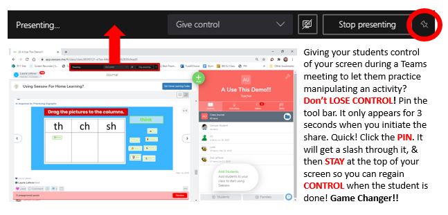 LaurieLeFever's tweet photo. Friday Feature: Let your students manipulate the activity on your screen, but DON'T LOSE CONTROL! Pin that toolbar! Thanks for figuring this out with me @tasauro! #SyraFuse @SyracuseSchools https://t.co/1hEbIpM7SG