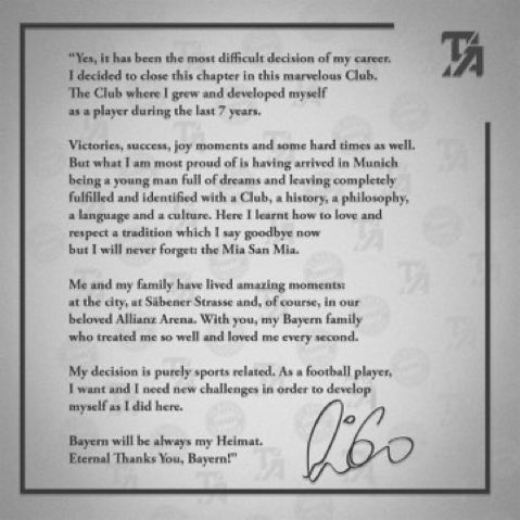 Just in! #Thiago letter!
