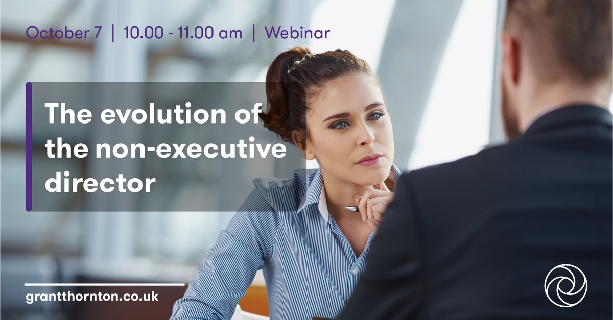 What does this rapidly changing world of work mean for the role of the #NED? Join our panel of experts on 7 October to find out how NEDs should be evolving their role: okt.to/P0GVmf