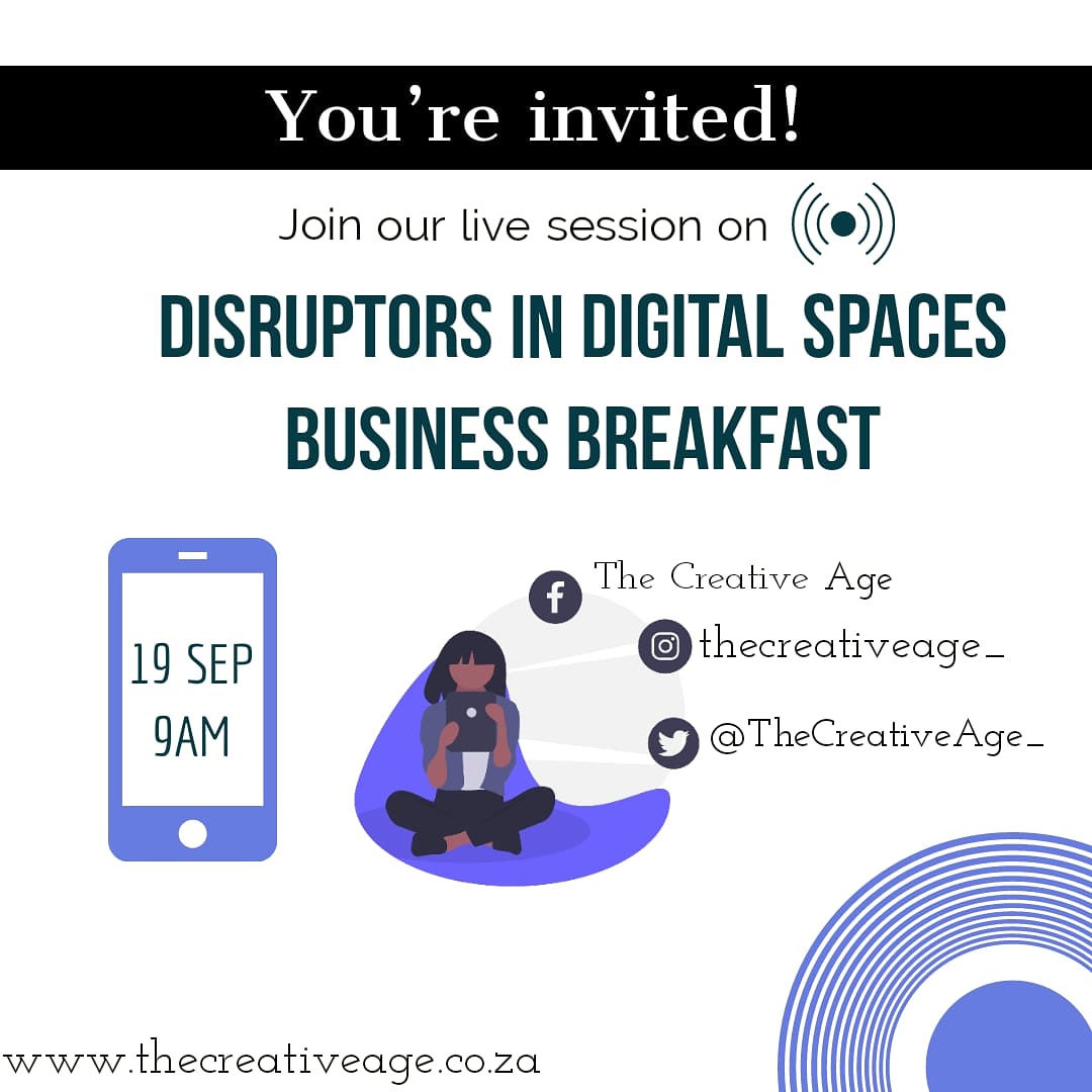 TheCreativeAge_'s tweet image. Jon us live😝💥

The Creative Age presents Disruptors in Digital Spaces, Business Breakfast LIVE

#thecreativeage
#digitalcreators
#communityorganization
#disruptorsindigitalspaces
