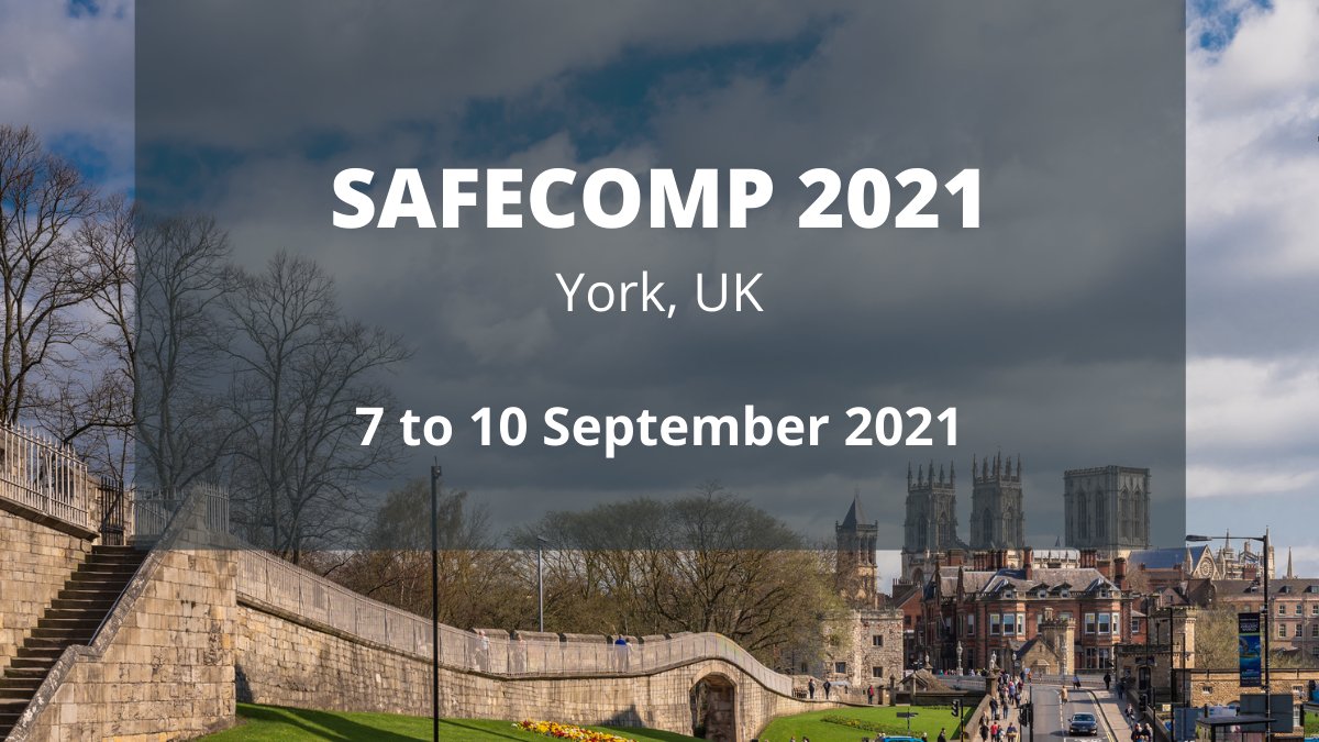 safecomp2023's tweet photo. Thank you #SAFECOMP2020. We are delighted to announce that #SAFECOMP2021 will be hosted by @UoY_CS 7 to 10 September 2021. CfP out now: https://t.co/nPaVlbQfyo https://t.co/yjvGZ0uc6U