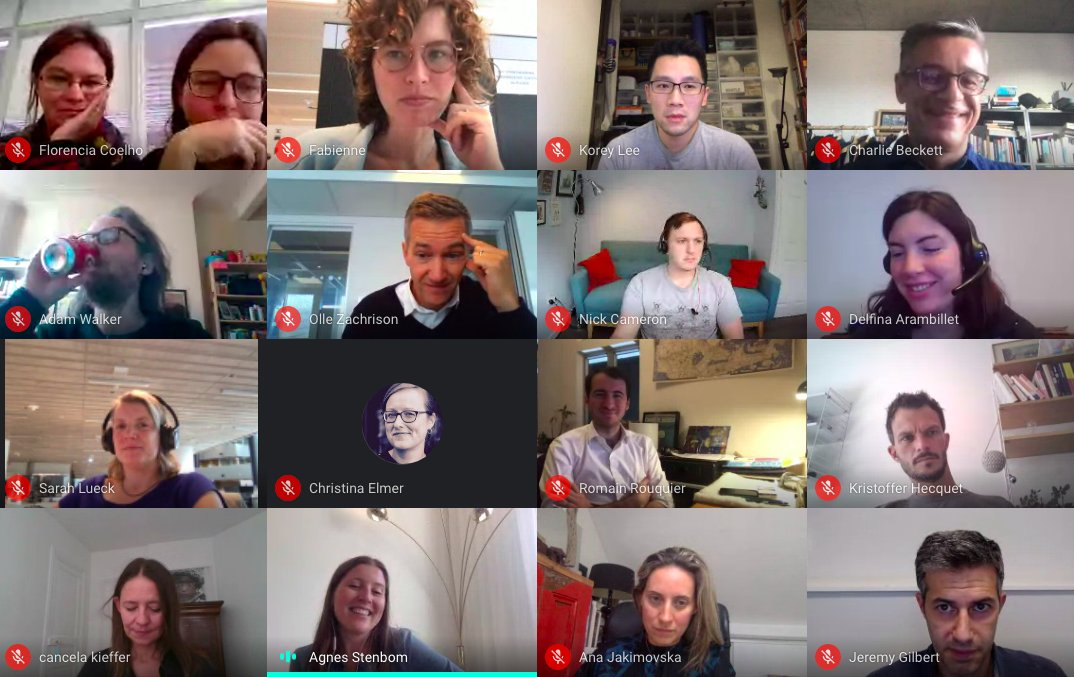 Yesterday we hosted a new meeting of our #JournalismAI Collab and, OMG, this group never stops to inspire me. Great sharing of tips, feedback, contacts and advice: Proof once more that Collaboration is the new Disruption 🤝

More info here: blogs.lse.ac.uk/polis/2020/08/…