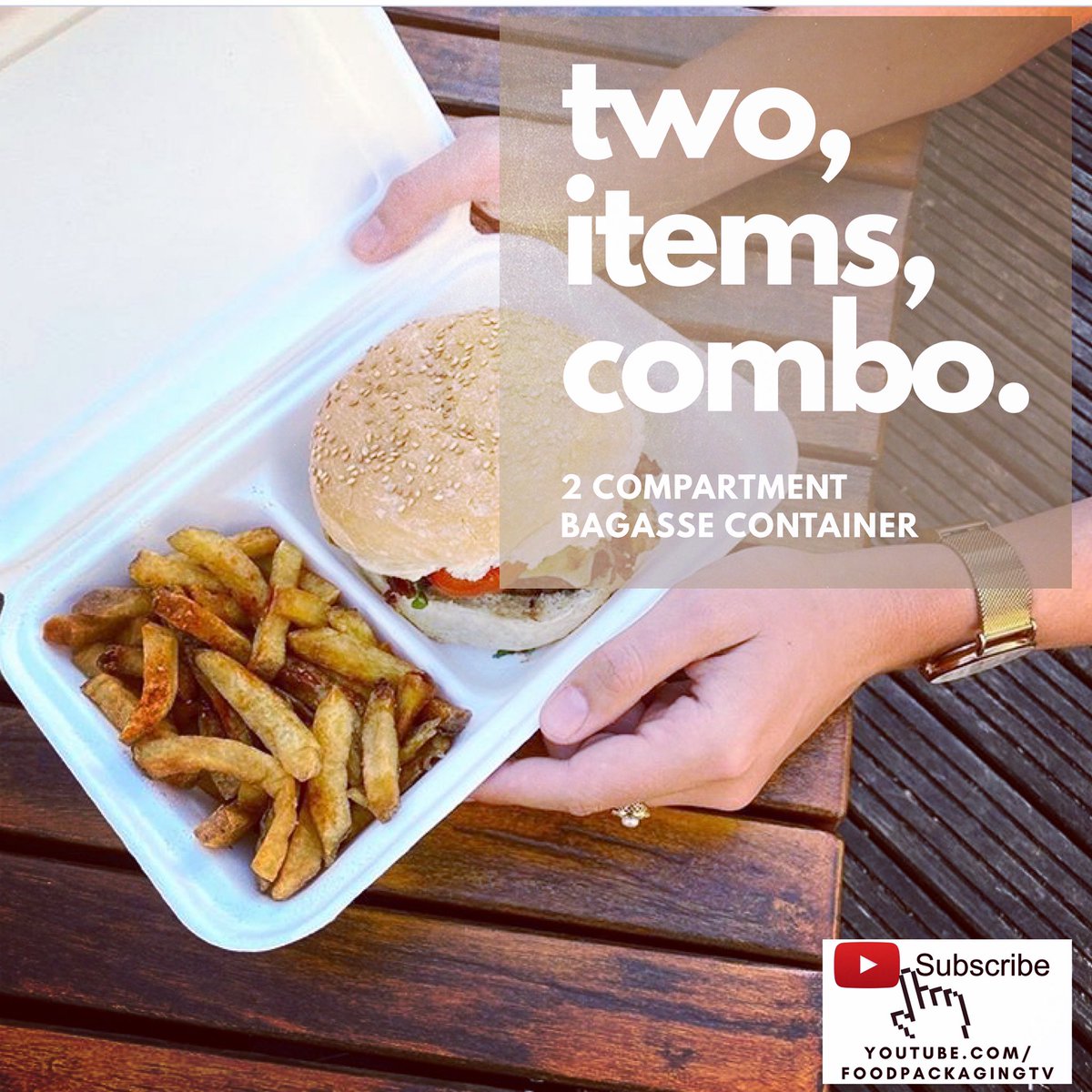 p_elesh's tweet photo. A great means to #portioncontrol and keep items separated, try these 2-compartmented #bagasse hinged #containers. And yes, they are 100% #Compostable

#restaurantsupply #foodpackaging #foodpackagingsolution #foodpackagingtv #compostablepackaging https://t.co/yLYSq6sMJi