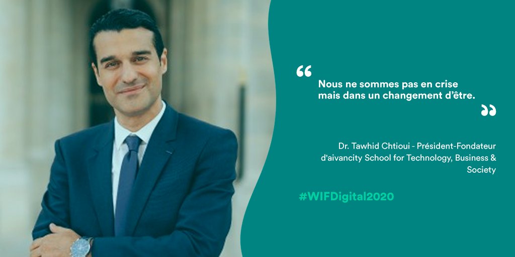 woo_paris's tweet photo. #WIFdigital2020 Dr. Tawhid Chtioui, Président-Fondateur d'aivancity School for Technology, Business et Society https://t.co/R1hPPu7UoZ