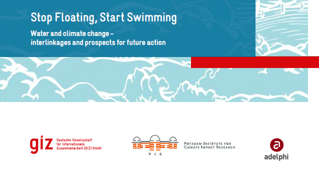 A 🌡️temperature rise of 2°C could increase the number of people suffering from absolute #WaterScarcity by 40%. A new report by <a href="/giz_gmbh/">GIZ</a>, <a href="/adelphi_berlin/">adelphi 🌐</a> &amp; <a href="/PIK_Climate/">Potsdam Institute for Climate Impact Research PIK</a> shows how 💧water action can help to improve #climate resilience. ➡️Download at start-swimming.org!