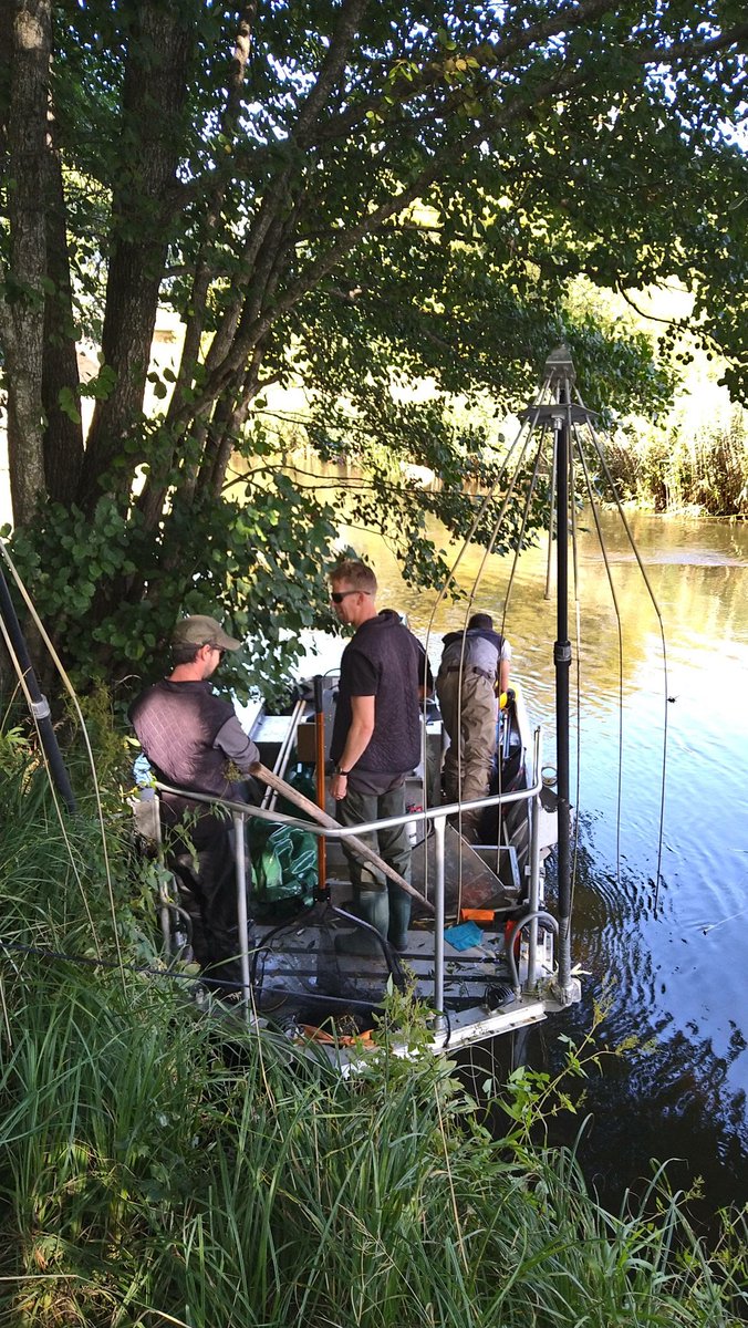 OlleCalles's tweet photo. @life_connects salmon pilot-study up and running, 7 out of 10 tagged by @SamShry. Solid crew onboard! @Klippanskommun @kau @LstSkane #naturentreprenad_syd #RivEM #nrrv #salmon #dam_removal https://t.co/mgR0yw9kCg