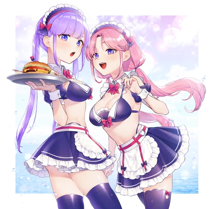 今年のメイド水着絵がやっとできました!!!!!!!!
夏です!!!!!!!!!!!!!!!!!!!! 