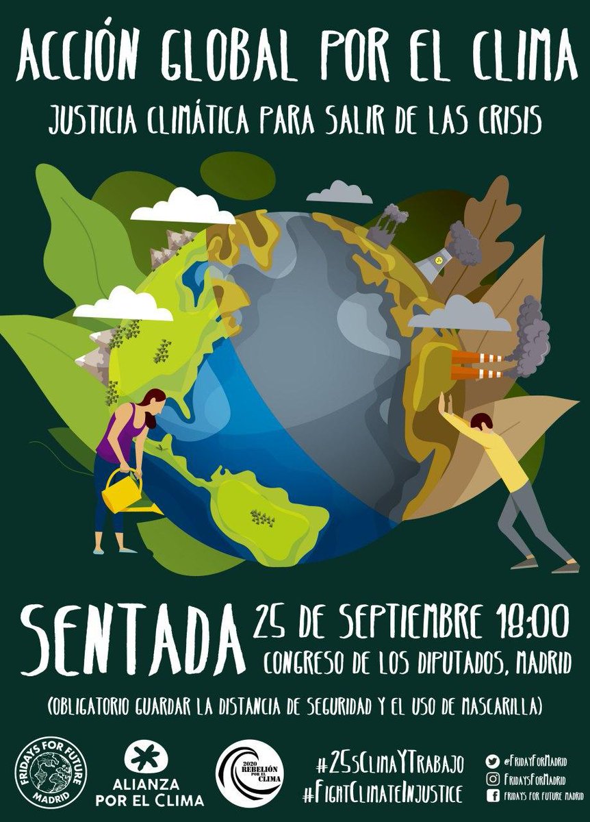 ColapsarMejor's tweet photo. Crisis ecológica, crisis climática, crisis social, crisis sanitaria, crisis económica...¿Aún crees que no están interconectadas todas ellas? 
Nos sumamos a la acción global de @JuventudXClima, @AlianzaXClima
y @By2020WeRiseUp porque sin justicia no hay salida.
#TúQuéHaces25S https://t.co/siP5HsdazJ