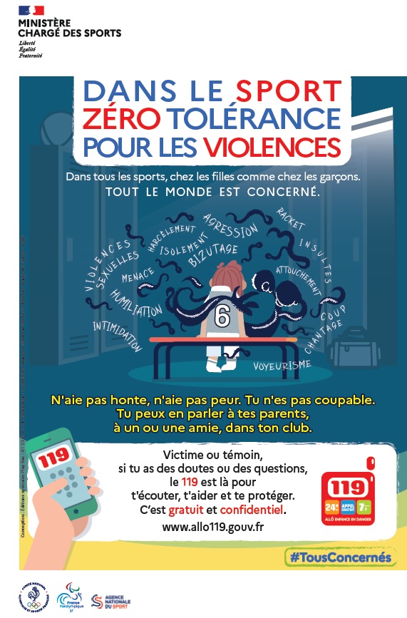 #TousConcernés
La violence, de quelque nature qu'elle soit, n'a pas sa place NI dans  le sport NI ailleurs 
Le kit du Ministère ici
ow.ly/I3Eh50Bul4O