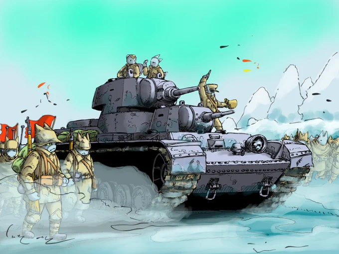 ぜんぜん落書きできねーんで過去絵の赤軍でも?ぐぅ 