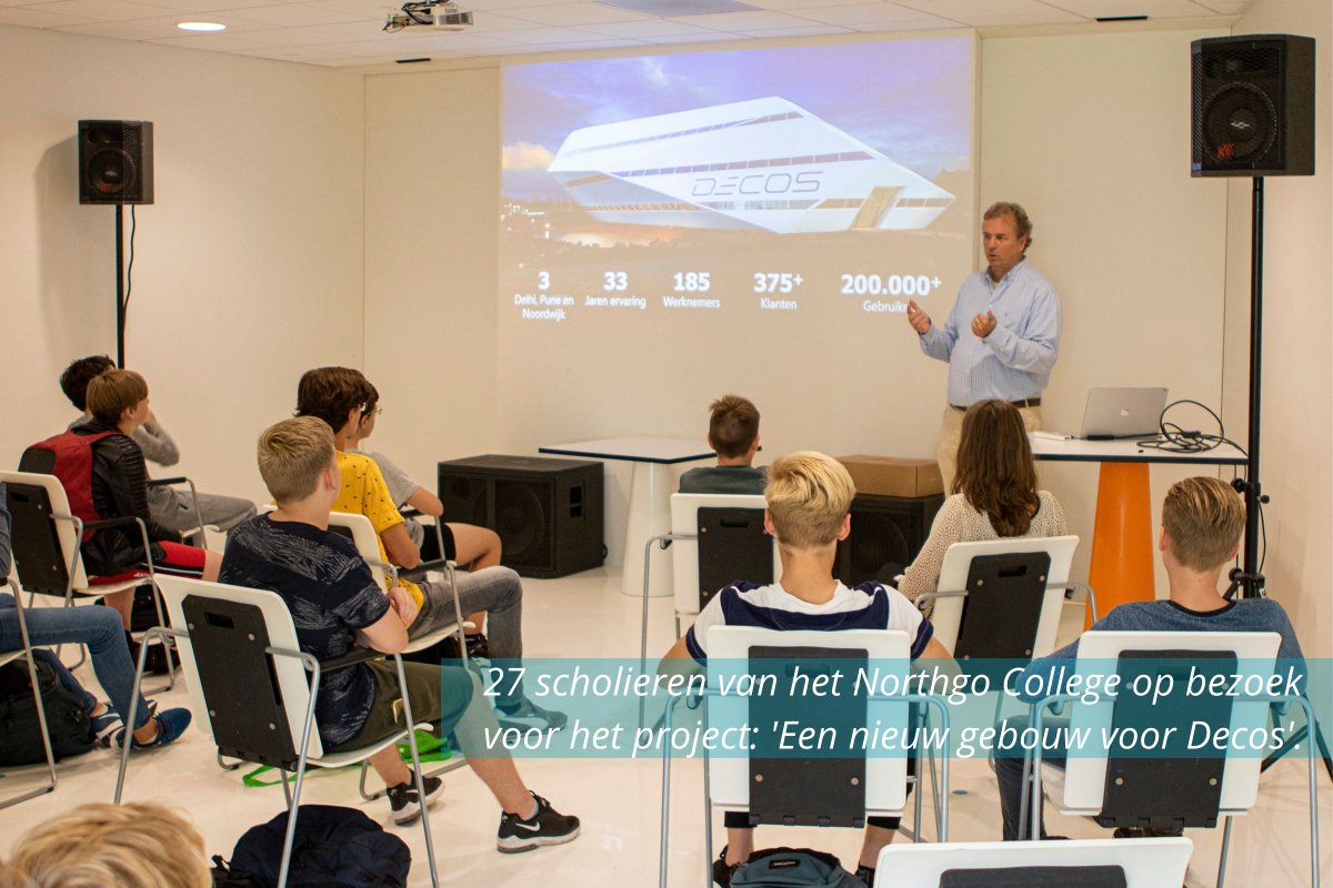 PaulVeger's tweet image. Afgelopen maandag mochten we 27 leerlingen van het Northgo College welkom heten. De leerlingen kregen de opdracht een nieuw gebouw naast Decos te ontwerpen. Succes, wij zijn erg benieuwd naar de resultaten!

#decos #northgo #toekomst