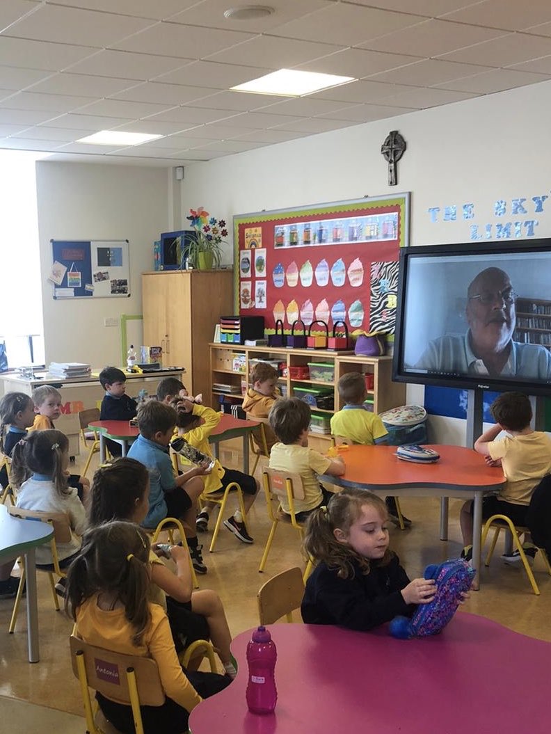 Road Dahl Day and Mr. Mansfield is live on-screen for a fabulous reading of The Twits. A really enjoyable morning!