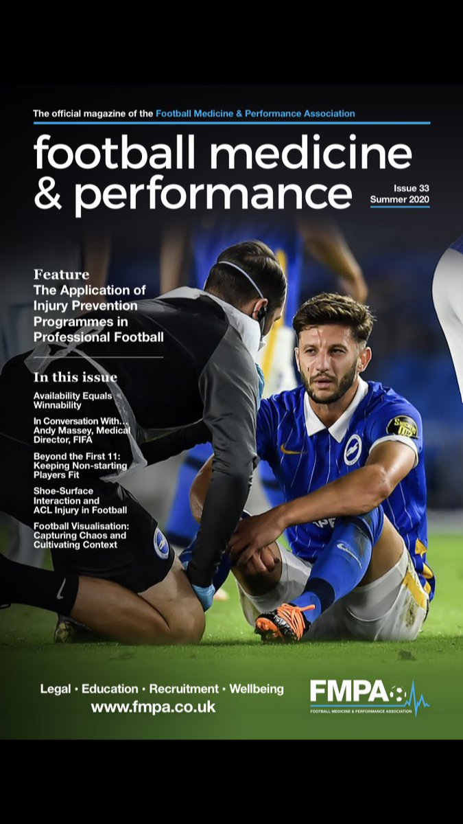 . <a href="/DrFadiHassan/">Fadi Hassan</a> was a great colleague co-editing the <a href="/UndergradSEMS/">USEMS</a> e-mag a few years ago, delighted to welcome him as an Editor of Football Medicine &amp; Performance. Highlights of #33 (60 pages worth of content) to follow in this thread