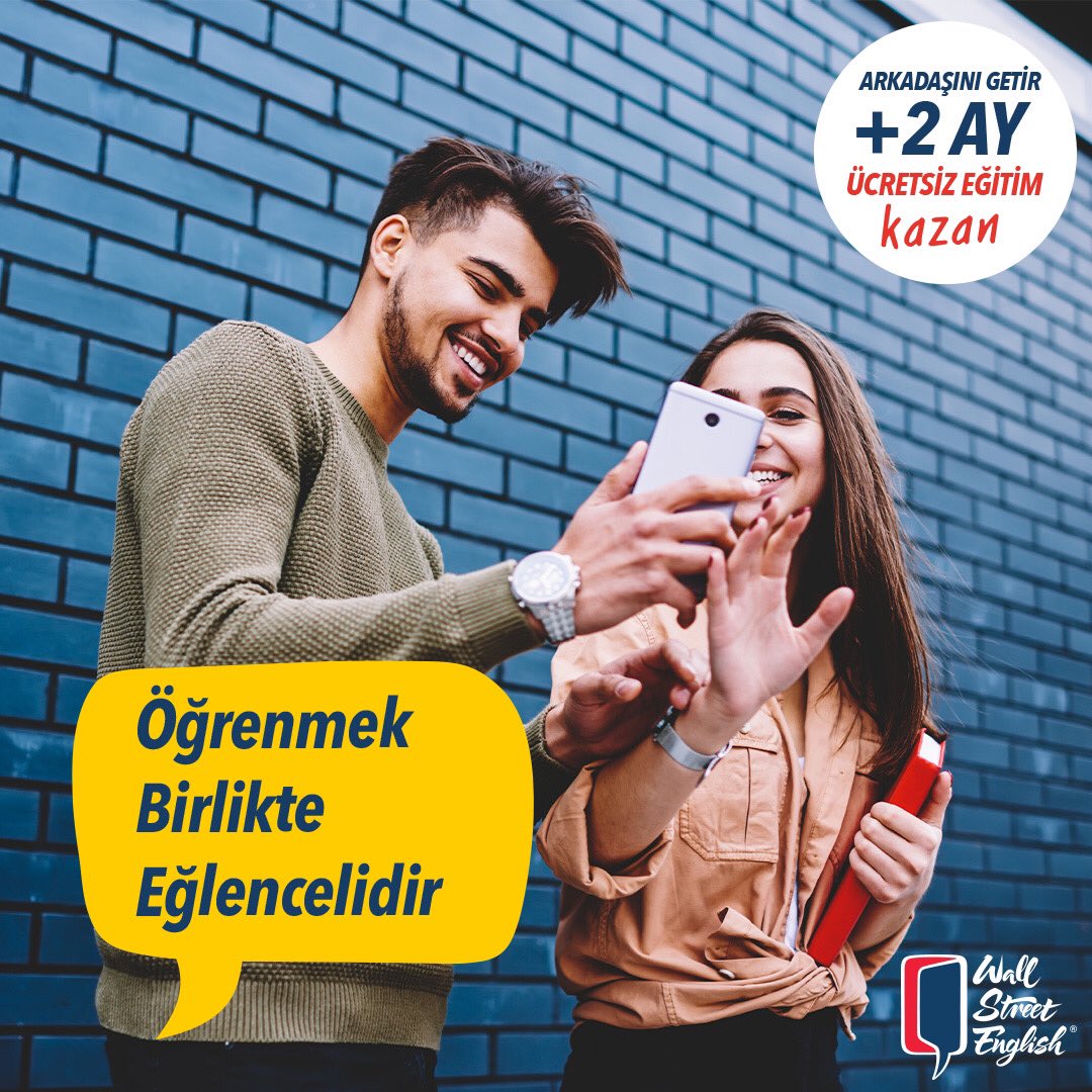 İngilizceyi eğlenerek öğrenmek istiyor ama 'arkadaşım olmadan olmaz' diyorsan, sana harika bir haberimiz var! Hemen şimdi arkadaşınla birlikte gel, hem sen hem arkadaşın 2 ay ücretsiz eğitim kazansın! 
Detaylı bilgi: wse.com.tr/referral/
#wallstreetenglish #wse