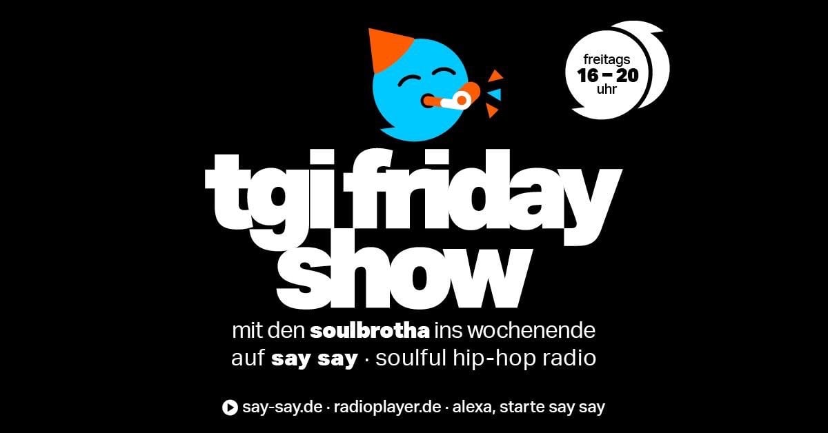 Hoch die Hände Wochenende! Heute von 16-20 Uhr LIVE ON AIR: Die 'TGI Friday Show' auf @saysayradio 12 Finger Dan ist live am DJ-Set mit Hip Hop, Soul & Funk - 'From the old to the new' und ihr könnt euch auch Songs wünschen 🥳