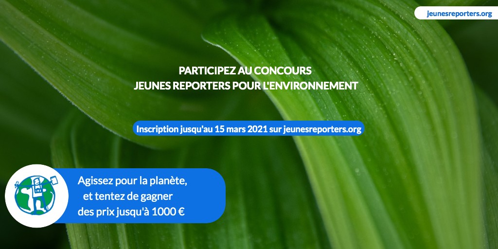 JRE_France's tweet photo. Vous avez entre 11 et 25 ans et vous souhaitez vous engager pour la planète ? Réalisez un #reportage sur les #ODD et tentez de gagner des prix jusqu’à 1000 € en participant au #concours @JRE_France avant le 15 mars sur :  https://t.co/0ZRgnnDb8f #EMI #EDD #semaineduDD https://t.co/oSX85hgUoZ