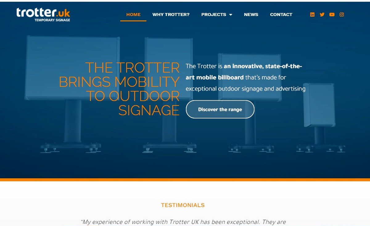 Trotter_uk's tweet photo. Our new Trotter 🇬🇧 website is officially launched!
Go check it out on https://t.co/rNRio654DO <----👈
#lotsofinfo #temporarysignage https://t.co/xe35gNEcmR