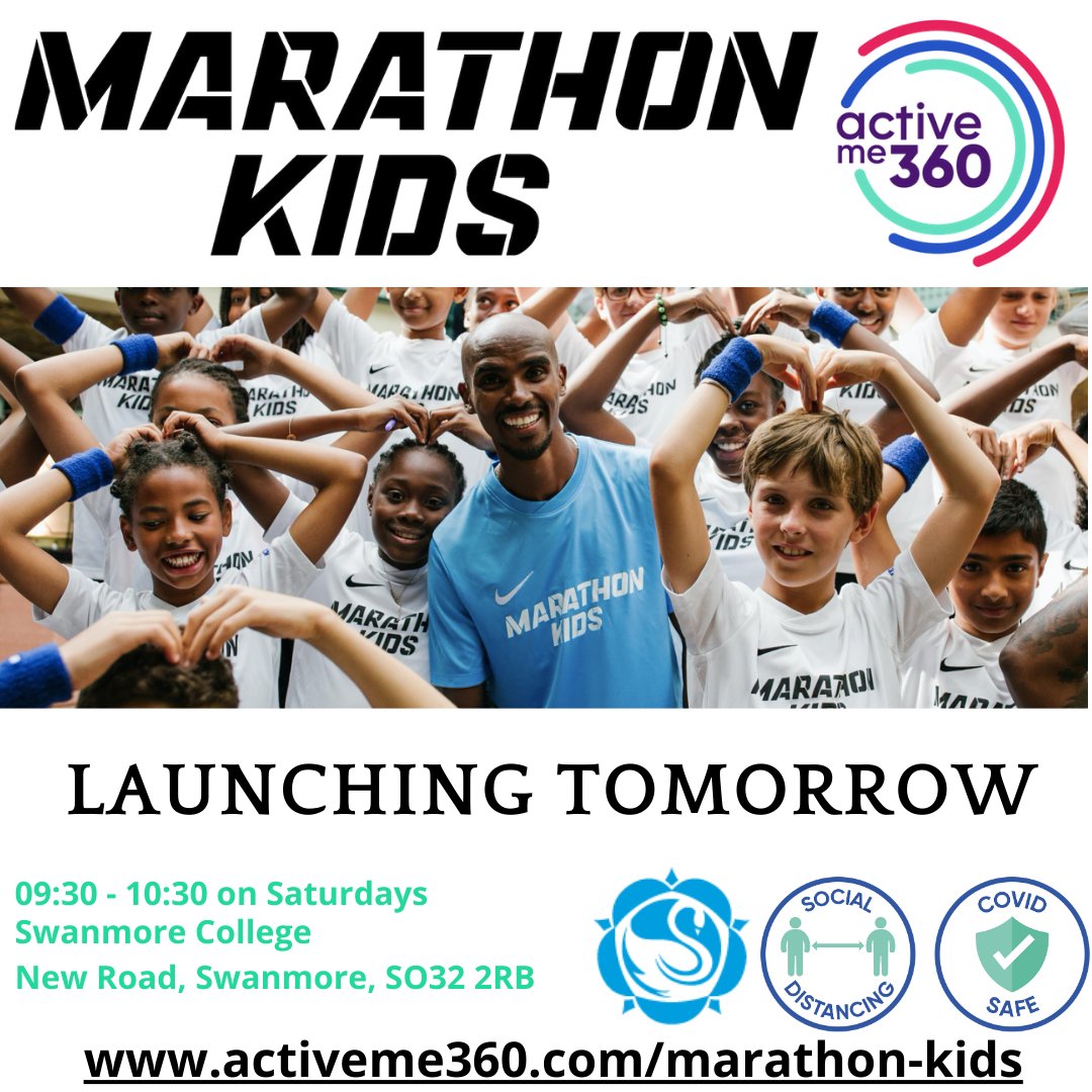 ActiveMe360's tweet photo. 🚨LAUNCHING TOMORROW 🚀
MARATHON KIDS IN PARKS – SCHOOL STOPS. EXERCISE DOESN’T
❗️Download the 'Marathon Kids' app from the App store and create your profile
Key Info:
📍Swanmore Leisure
📆Every Saturday
🕤9.30am❗️
👨‍👩‍👧‍👦Everyone welcome!
💷🆓

#MarathonKids #activeme360 https://t.co/lRt2x6szzY