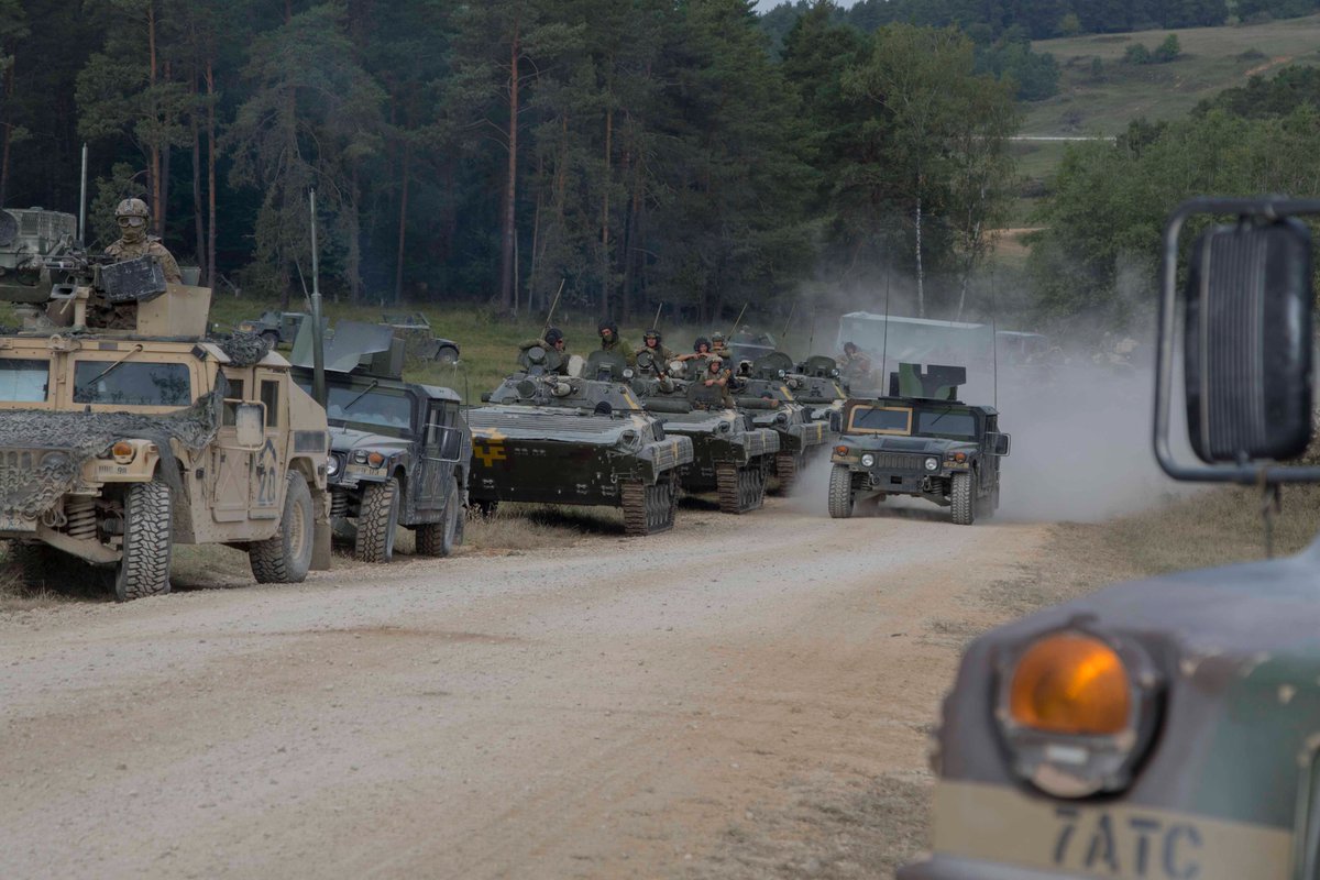 GeneralStaffUA's tweet photo. COMBINED RESOLVE XIV: БАГАТОКІЛОМЕТРОВИЙ МАРШ ТА ПІДГОТОВКА ДО НАСТУПУ (LONG MARCH AND PREPARATION FOR THE OFFENSE) https://t.co/jODTEfMB8g #NATO #НАТО #CombinedResolveXIV #CombinedResolve #Combined_Resolve_XIV #OPFOR #BLUFOR #МЦМБ #JMTGU #UNIFIER https://t.co/UeDCZD68x2