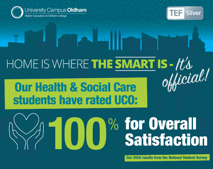 UC_Oldham's tweet photo. 2020/2021: THERE'S STILL TIME TO APPLY |

Still undecided about uni this year?

We offer a high-quality learning experience. For example, Health + Social Care students rated us 100% - across ALL areas.

Interested? Contact us:
0161 344 8800 | 0161 344 8801 | info@uco.oldham.ac.uk https://t.co/EEdxCKTyWc