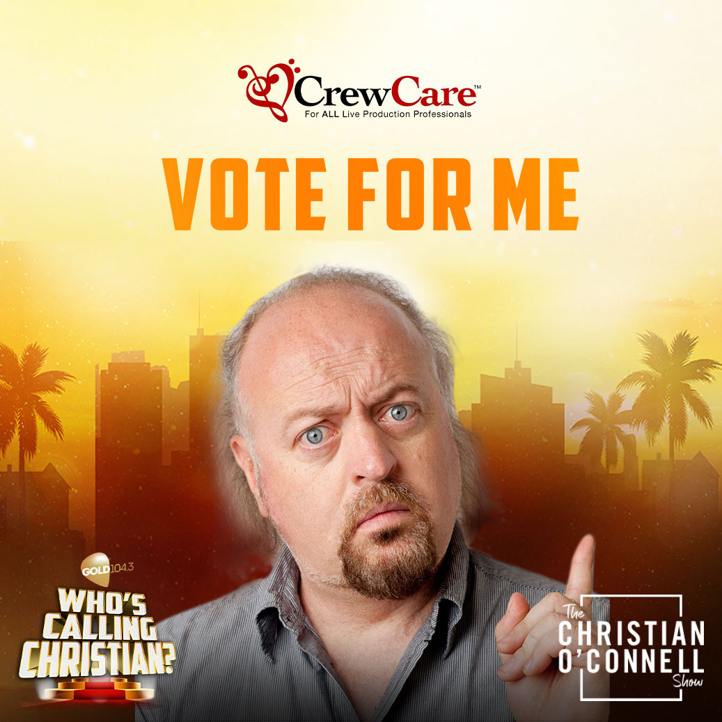 bec_rose5's tweet photo. I don't know @BillBailey but asked him to #callchristian @gold1043.  Well, by gum he went and called and is now in the top 5!  Vote for Bill Bailey to win - if he does, $20 000 will go to the very deserving charity @CrewCareAus 
https://t.co/Yg2Gu34QFF https://t.co/0NKXfwKQEe