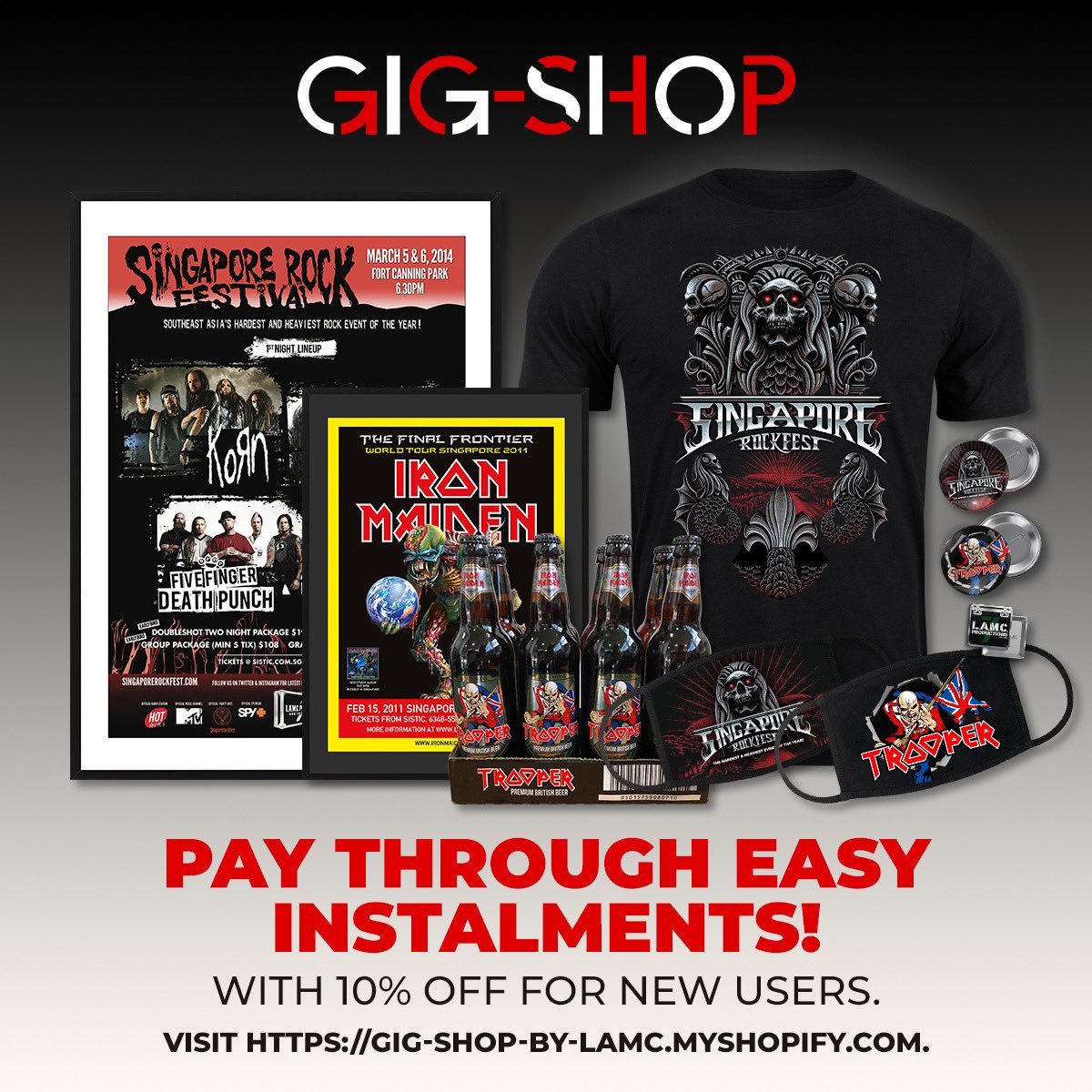 lamcpresents's tweet photo. Get ready to rock with the killer @rockfestsg & @IronMaiden collection, exclusively via #GigShop๐ค๐ผ
Instalment option available!
So give in, shop now > https://t.co/ZHW1wWsaW6 ๐
#SingaporeRockfest #rockfestSG #SRF #Trooper https://t.co/p0i7051Bb7