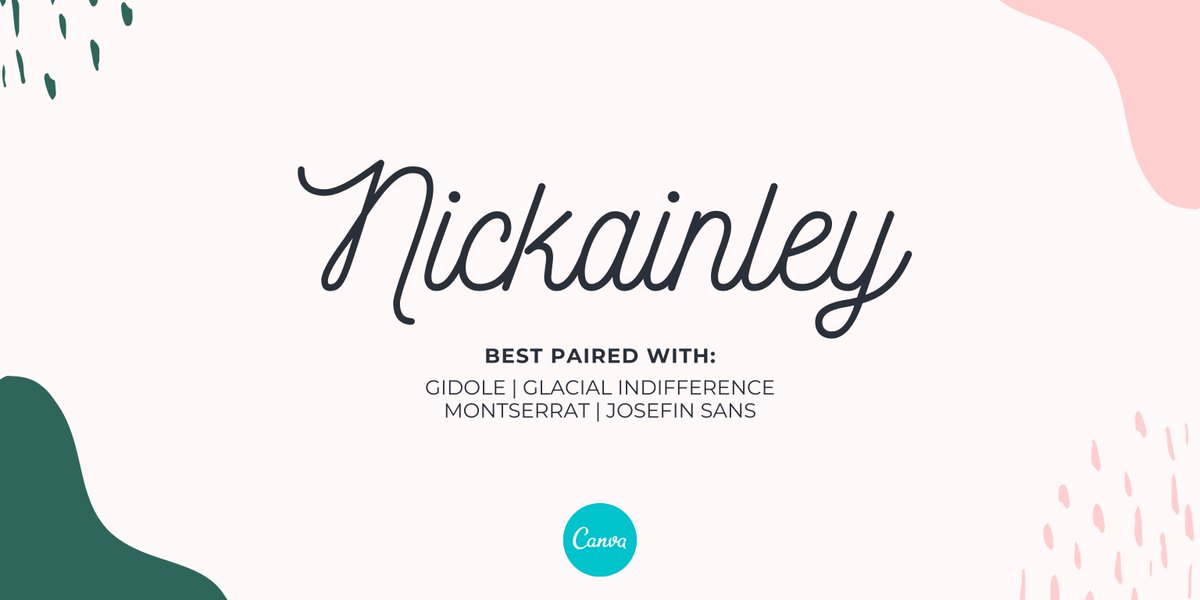 Nickainley is a font that has a touch of classic and vintage. It's great for logos, posters, and invites!