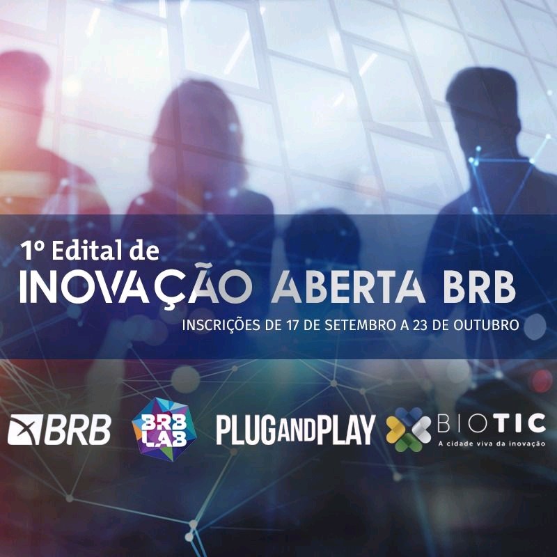 O <a href="/BRB_oficial/">Banco BRB</a> acaba de lançar seu primeiro edital de inovação aberta BRB. Grande oportunidade para startups e incumbentes inovadores de lançar sua ideia/produto em parceria com o BRB.

Vamos inovar juntos?

Mais detalhes no link -> campanhas.brb.com.br/brblab/