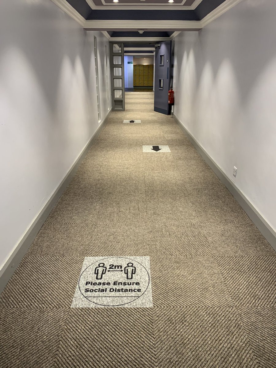 Putting simple but effective social distancing measures in place for one of our main clients.