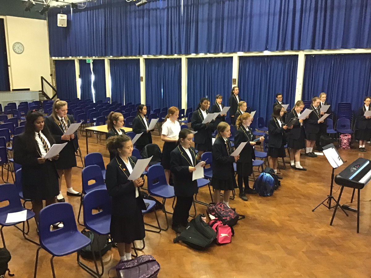 Great turn out for Y7 Choir today!  <a href="/SraYear2020/">SRA_Year8_2020</a> It’s lucky we can use the hall to allow us to space out safely in this strange times, and wonderful to be making music together.