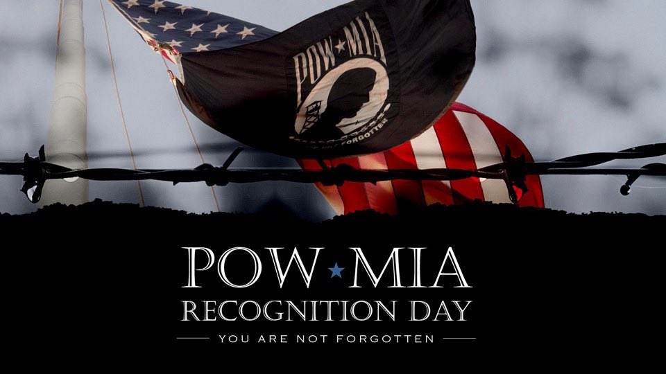 Today is POW/MIA recognition day. Today we remember those who were prisoners of war and those whose served and never made it home. Never forget these brave men & women. 

#POWMIARecognitionDay
