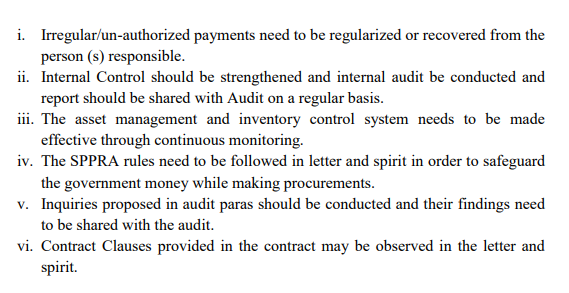 Audit recommendations - sight proper governance and following of procedure - PDMA sindh budget was 6billion rs  @MurtazaWahabFan  @murtazawahab1  @MuradAliShahPPP