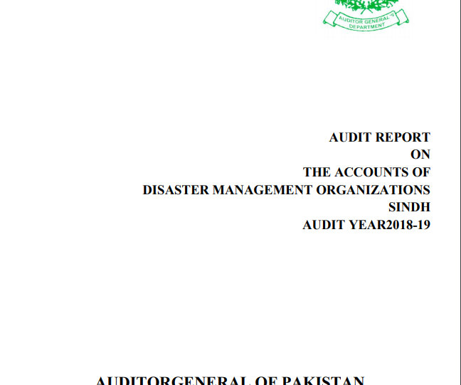 A thread on PDMA - SINDH  @murtazawahab1  @SaeedGhani1 . Again auditor general of Pakistan report. the sleeping giant when karachi was drowning a few days back  http://www.agp.gov.pk/SiteImage/Policy/DMO-Sindh-2018-%2019.pdf