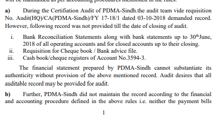 Many irregularities and missing record , bank statement even  @murtazawahab1 why ? major delays by sind govt in providing data . bank statement missing still  @MuradAliShahPPP