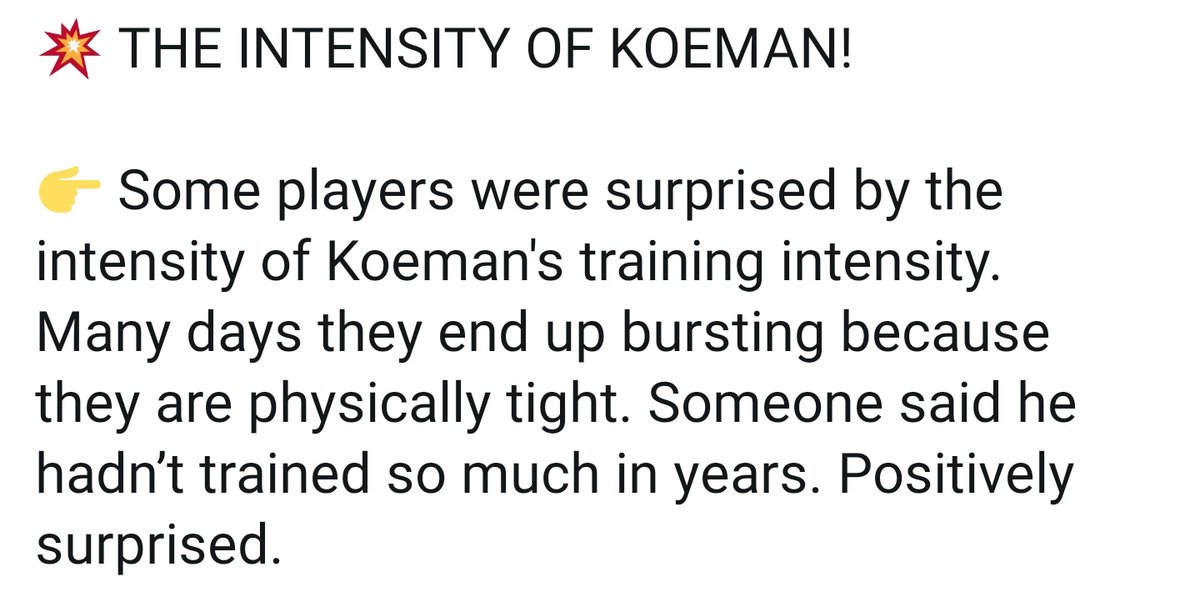 Barcelona players are overwhelmed by the Koeman training sessions.much spreaded positivity in the squad and well motivated sessions.
#FCB #FCBarcelona  #Messi