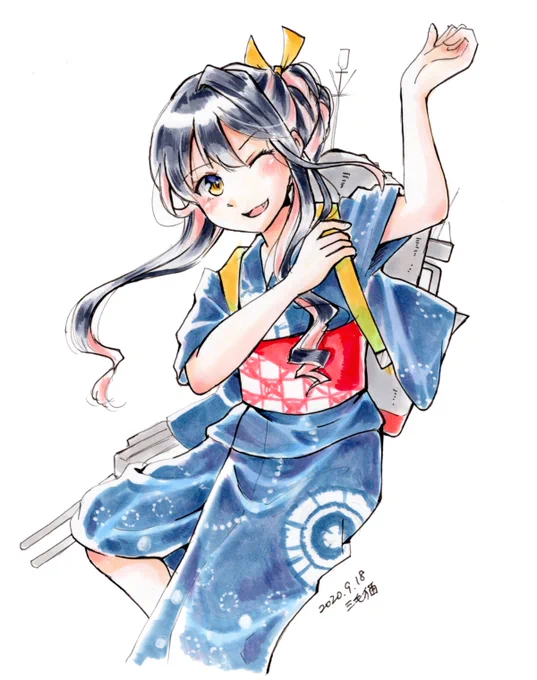 「この浴衣もアタシは好きだねぇ!」

秋祭りに出撃! な長波サマ。

#艦これ版深夜の真剣お絵描き60分一本勝負
#艦これ版真剣お絵描き60分一本勝負_20200918
#艦これ #長波 #コピック 
