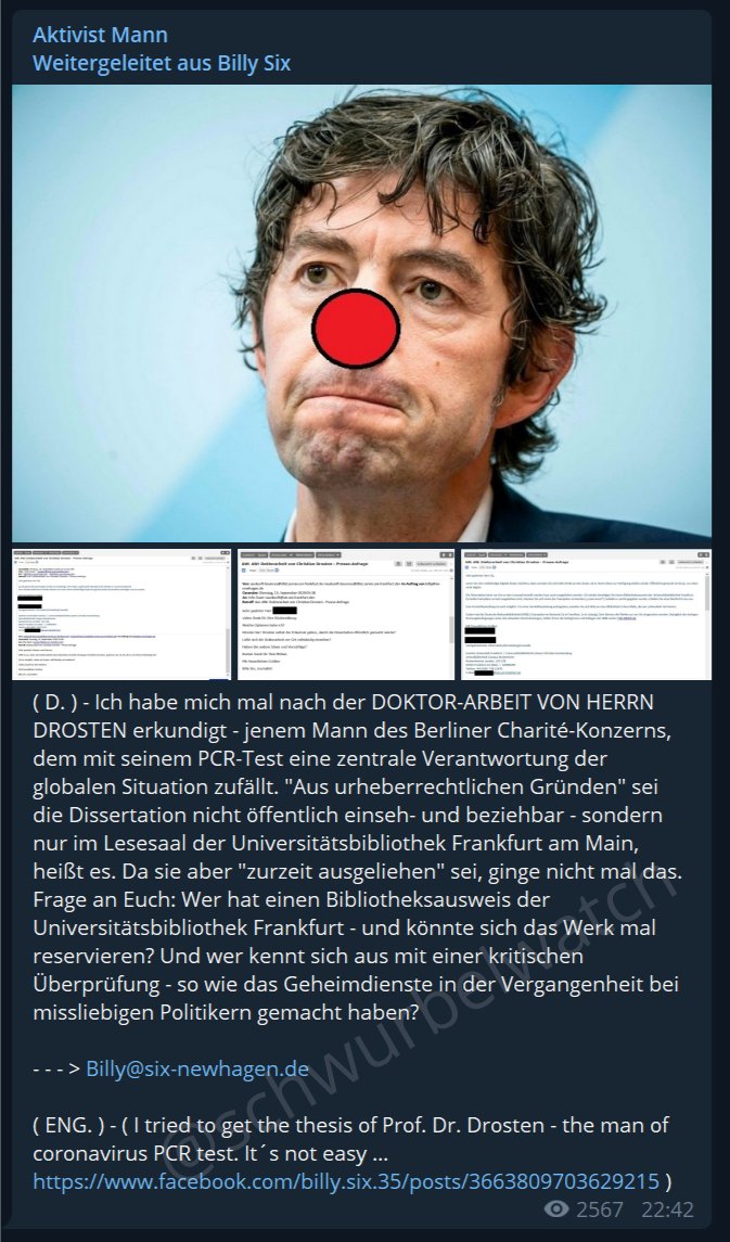 Twitter drosten doktorarbeit Twitter drosten doktorarbeit