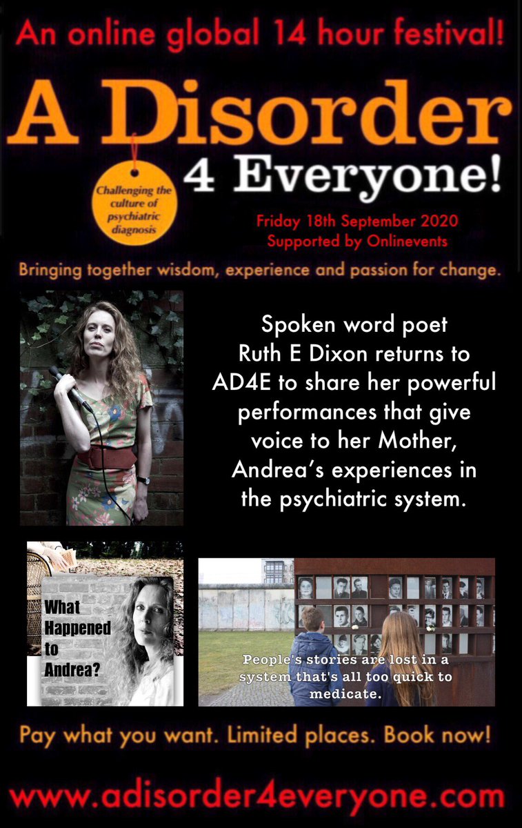 dropthedisorder's tweet photo. Welcome everyone at the #AD4Efestival  we are having such a powerful . Thanks to all the amazing contributors so far! @IndigoDaya @ReawakenA @ClinpsychLucy @peterkinderman @RuthEDixon @EmmyvanDeurzen @AkimaThomas @WomenandGirlsN you’re all incredible 🧡#adisorder4everyone https://t.co/RUjkH9G3l4
