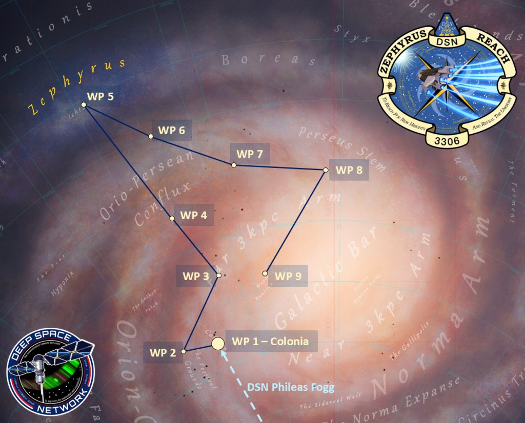 DeepSNetwork's tweet photo. #ZephyrusReach expedition, Imminent departure:
▶️September 20th at 6:30pm UTC (ingame) near the fleet carrier DSN Phileas Fogg [X2N-T7K], system: Kinesi, planet: 5.
▶️First massjump will target WP#1🌐Colonia
▶️Join us on Discord 💬: https://t.co/1dwr4n8uGz https://t.co/LgQ2Mp4UOr