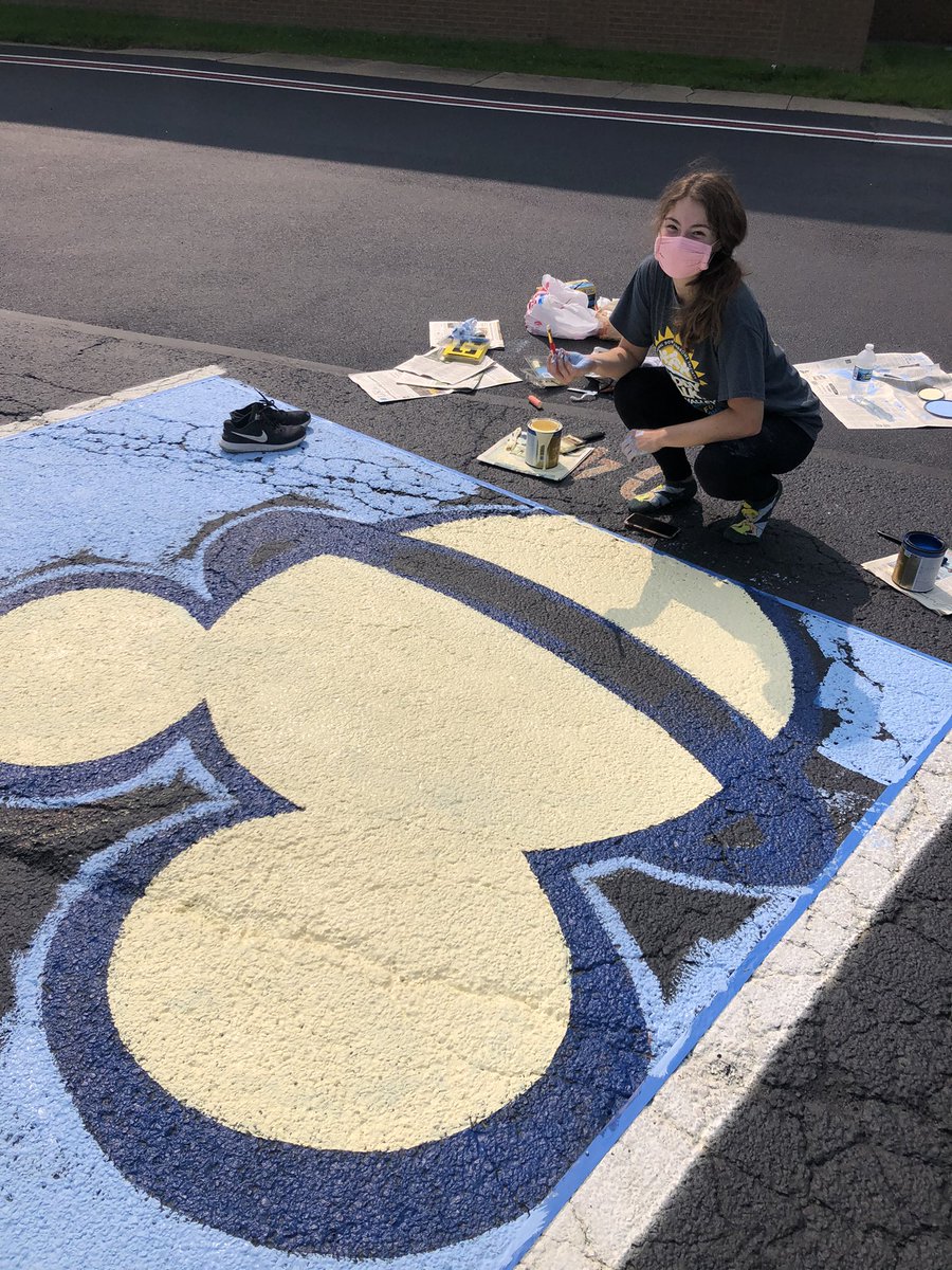 HowlandLocal's tweet image. Seniors Painting Parking Spaces. Great day, Picasso would be proud!