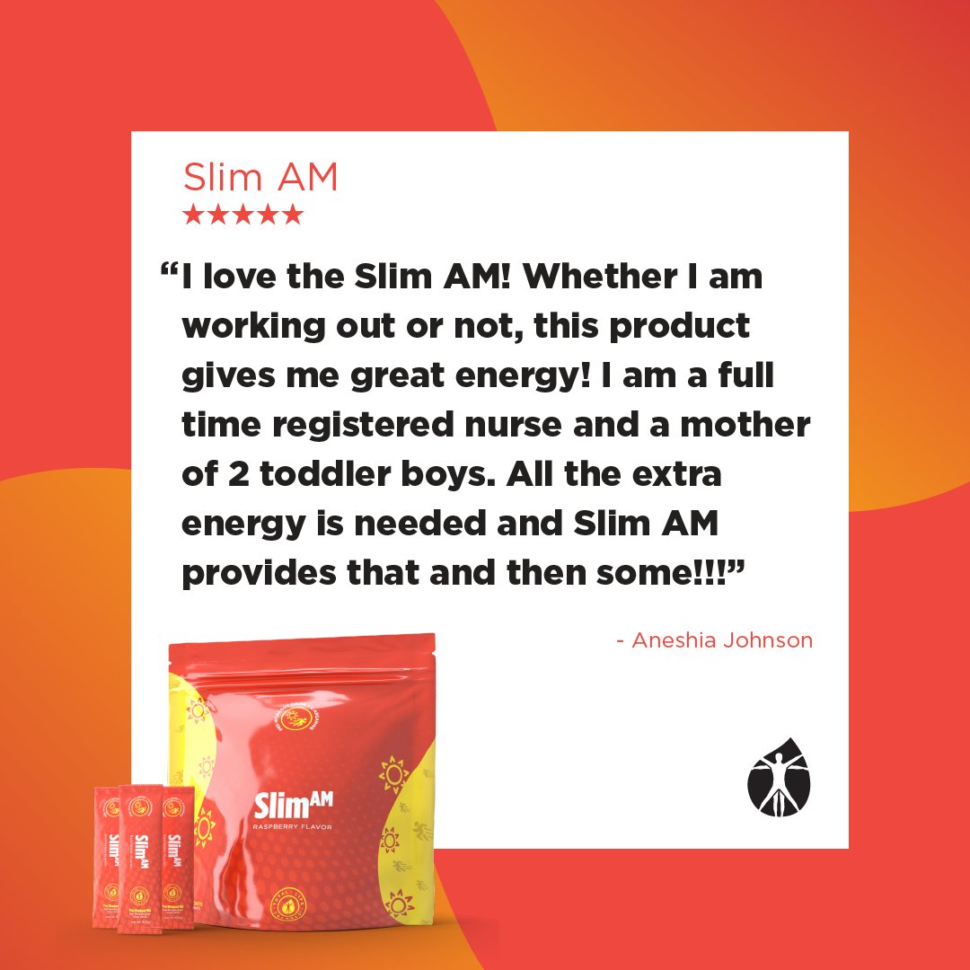 TLCHQ's tweet photo. Aneshia states that the Slim AM helps her keep up with her kids and her career! How does Slim AM help you? 🔋 🧡 #energy #health #wellness #believeinmore #tlchq #slimam https://t.co/qFuuqNgPPK