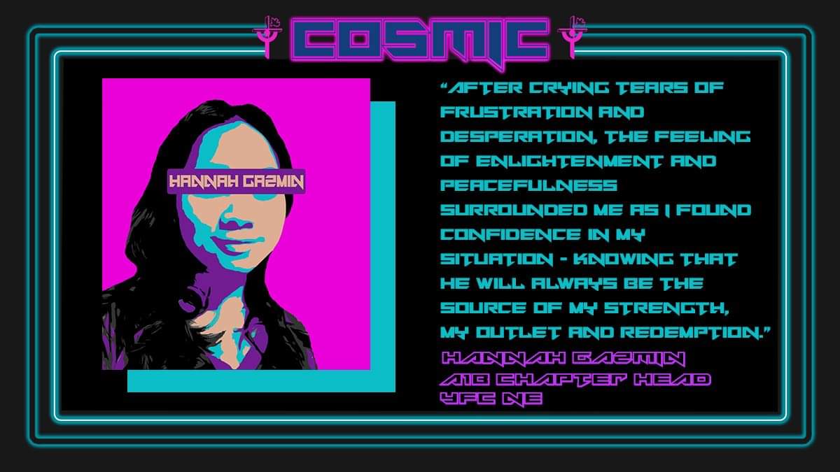 cfcyfcuae's tweet photo. YFC JAM: COSMIC

"Knowing that He will always be the source of my strength, my outlet and redemption."

— Hannah Gazmin, YFC NE

//

#YFCJAMCOSMIC
#YFCJAM
#YFCUAE https://t.co/fzbVBxiRsM