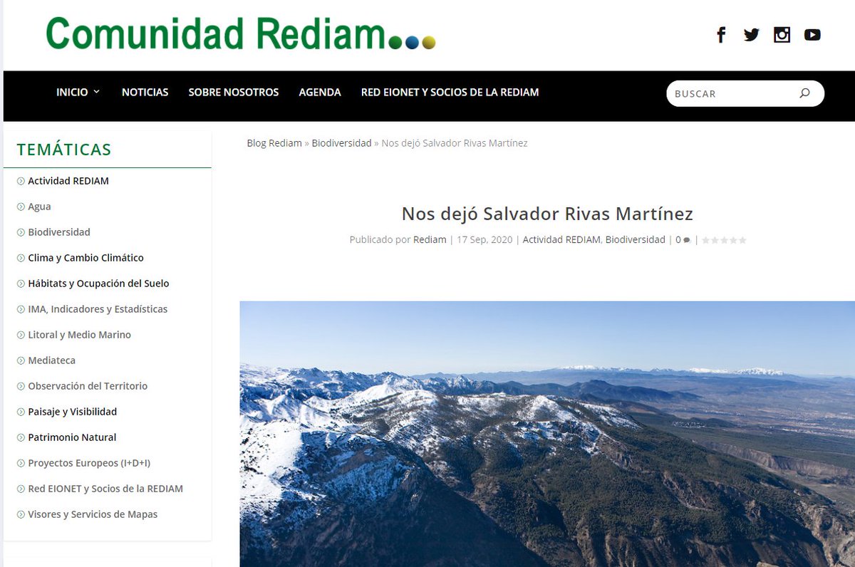 REDIAM_Oficial's tweet photo. Hoy en @REDIAM_Oficial dedicamos un artículo a Salvador Rivas Martínez, fallecido recientemente y referente en los trabajos de vegetación de la Rediam.
Profundizamos en el legado que deja en nuestros proyectos. https://t.co/SNDl5bVMzW
#vegetacion  #SIPNA #rivasmartinez https://t.co/LBSR9NKa6Y