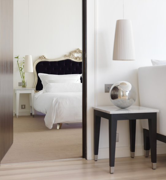 Our Penthouse Suite features a freestanding bathtub set against the backdrop of full length, floor to ceiling windows with fabulous views of Dublin Bay and a separate living area complete with a giant day bed for you to kick back &amp; take a nap. Perfect for a luxurious city break!