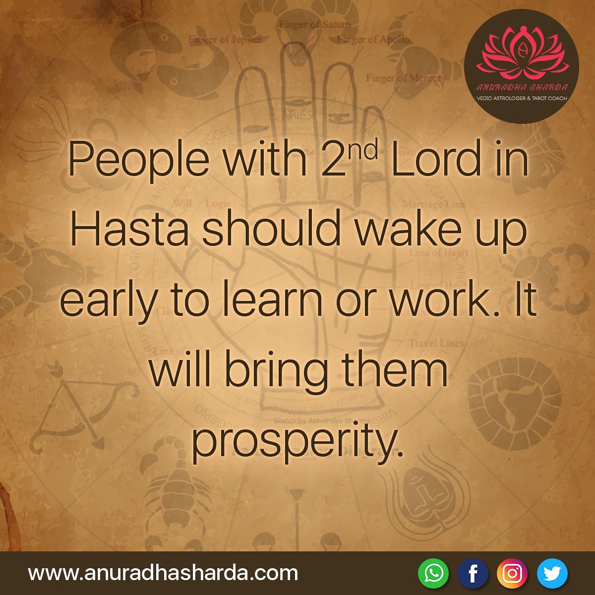 ShardaAnuradha's tweet photo. #Nakshatra #Hasta #Savitur #skilled #timekeeper #dawn
People with 2nd Lord in Hasta should wake up early. It will bring them prosperity in life. https://t.co/FMubLH3k16