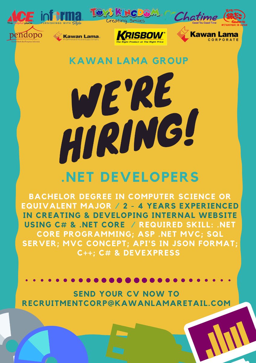 Hi twitter, do your magic untuk bantu teman-teman yang sedang cari pekerjaan yuk! 
Ada beberapa info lowongan pekerjaan nih. Terima kasih untuk bantuan retweetnya🙏 

Cc: @jktkerja <a href="/hrdbacot/">HRD BACOT</a> 
#lowongankerja #HIRINGNOW #programmer