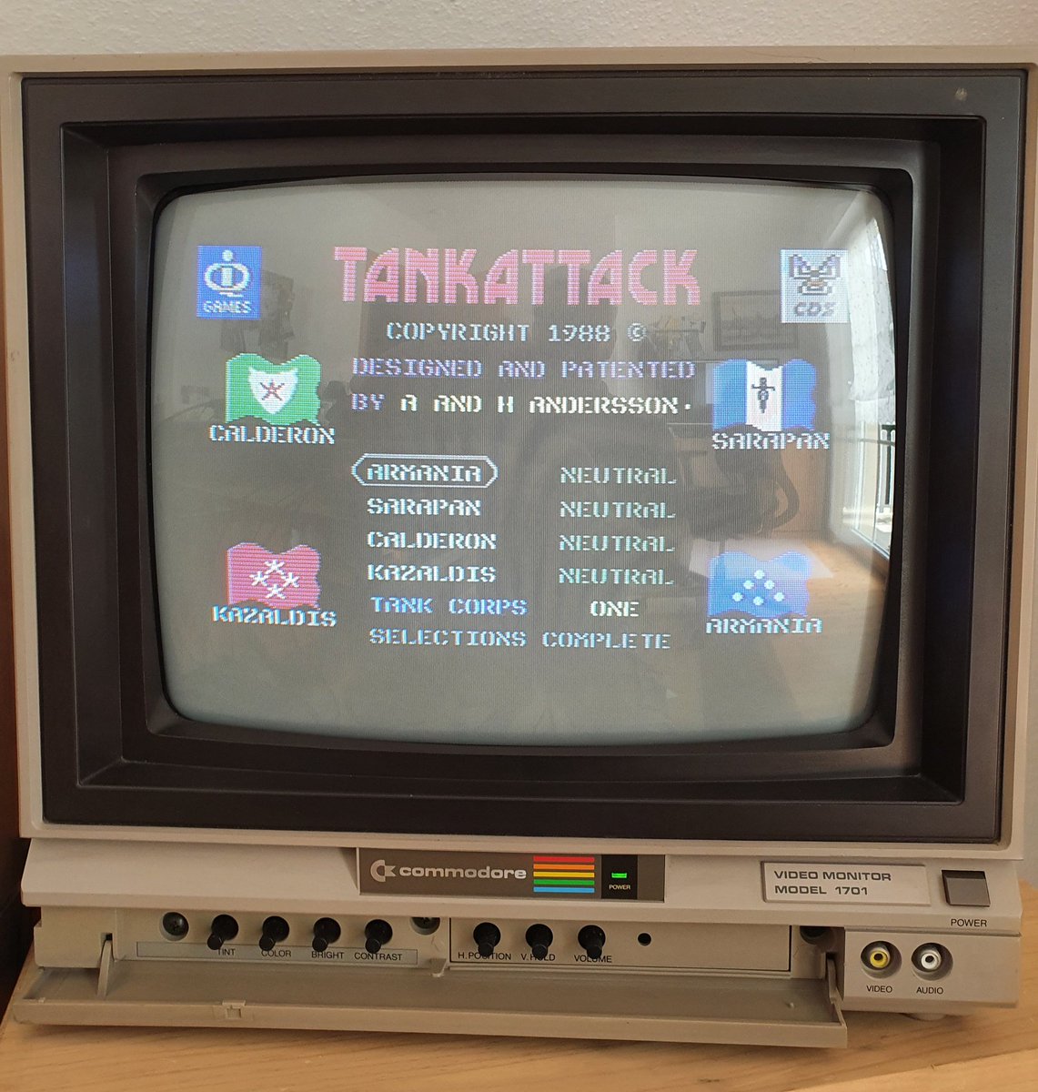 Finselbix's tweet photo. Time for some C64 supported tabletop action ... 🙂 #RETROGAMING #C64 #Commodore #tankattack https://t.co/ljFFoQkCvQ