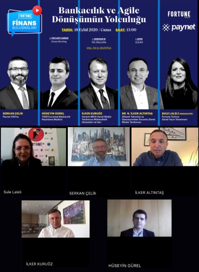 sule_fortune's tweet photo. FİNANSIN ODAĞI ÇEVİK DÖNÜŞÜM
Fortune Türkiye / Finans Buluşmaları Agile Dönüşüm webinarı, Paynet sponsorluğunda, finans ve teknoloji dünyasının önemli fikir önderleriyle gerçekleşti. Bu toplantının detayları Fortune Türkiye Ekim sayısında, kaçırmayın.. https://t.co/TAbVR6eQgb
