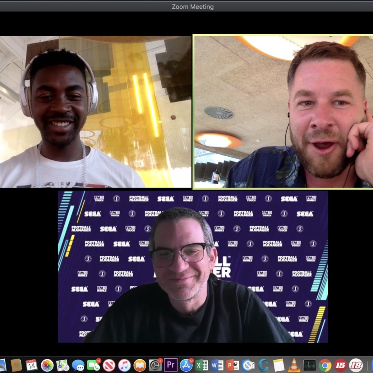 What a week! 
Cannot wait to share what me and <a href="/kingcrowney/">Kingcrowney</a> have in the works.

In the meantime here's a pic of us talking the Legend <a href="/milesSI/">Miles Jacobson 💙</a> 
Career Milestone ☑️☑️☑️
Happy Friday!